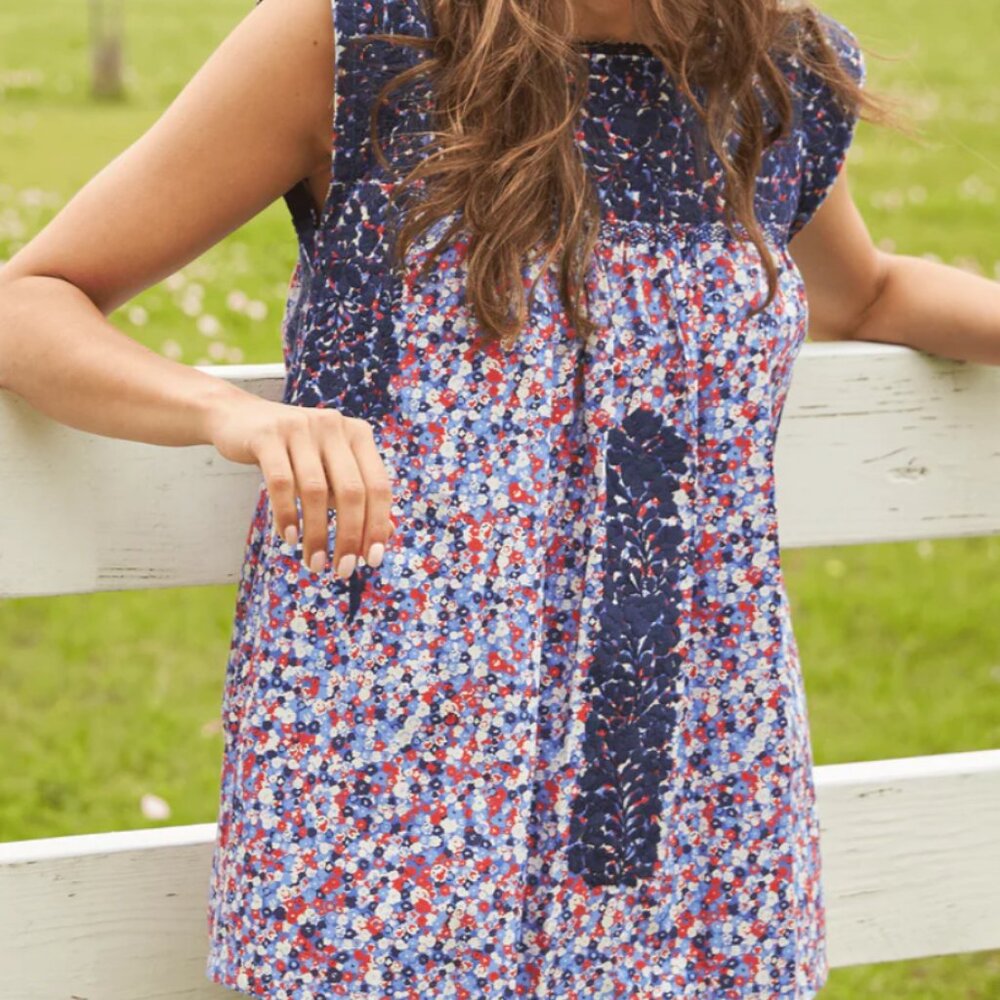 Mi Golondrina Flores Blouse sz Large